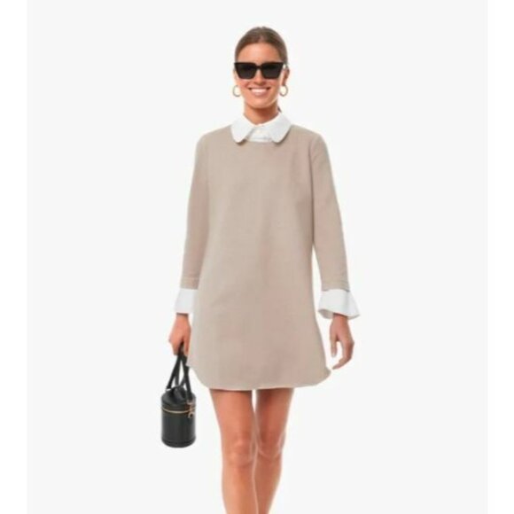 Tuckernuck Women's Sandwhisp Dakotah Dickey Peter Pan Collar Dress Shift L NWT* - Picture 2 of 7